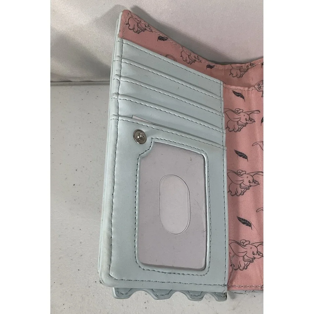 Loungefly Disney Dumbo Girls Ladies Blue Wallet Shaped In A Ticket Circus Style